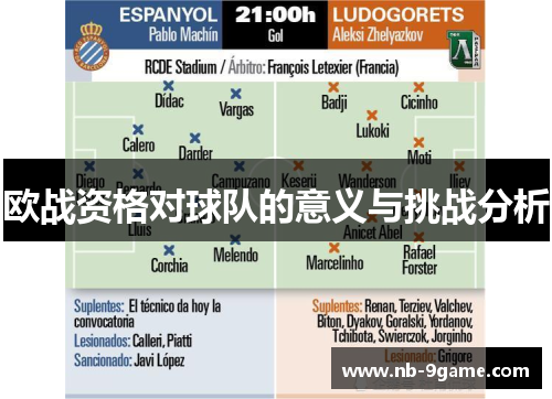 欧战资格对球队的意义与挑战分析